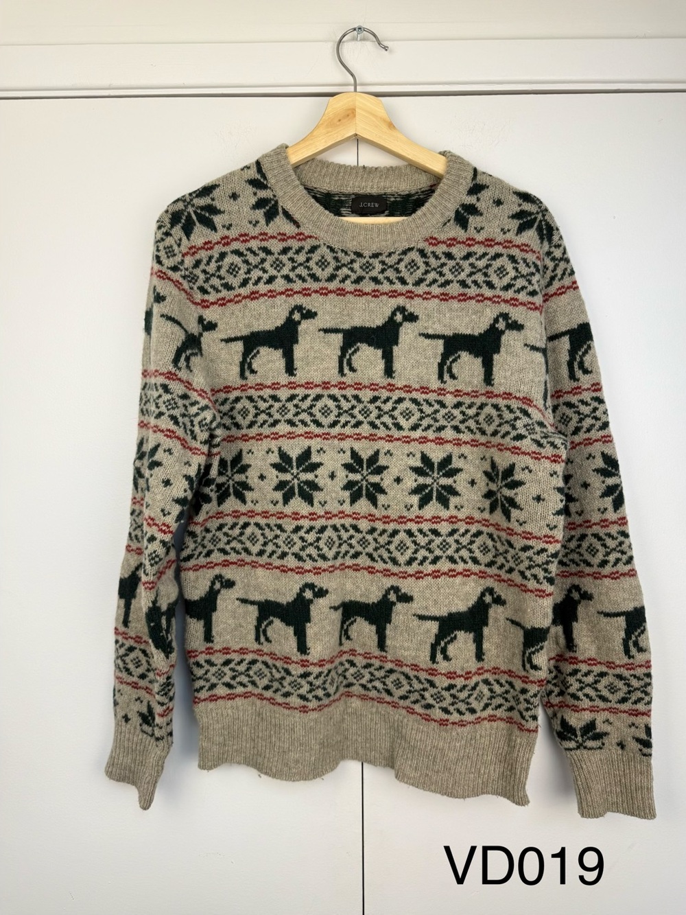 J.Crew Fair Isle Lambswool Dog Sweater Small